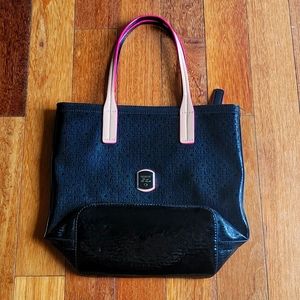 Black with pink guess purse